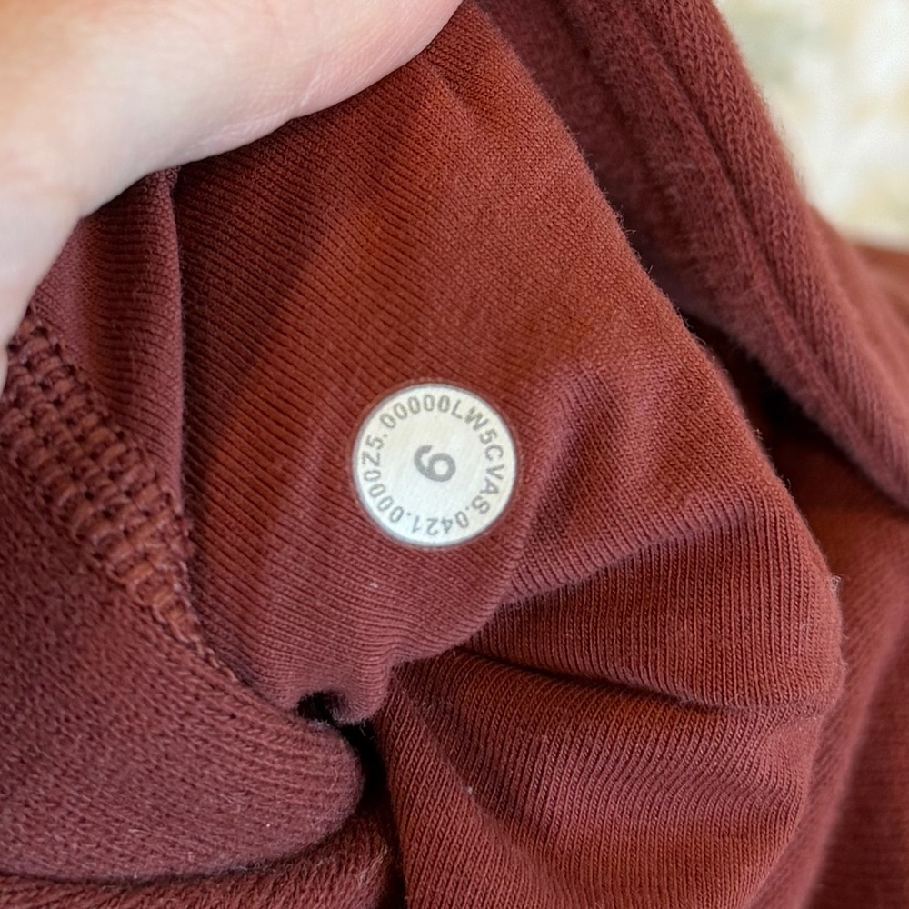 Lululemon Date Brown Scuba High Rise Jogger Size 6 - Picture 5 of 5